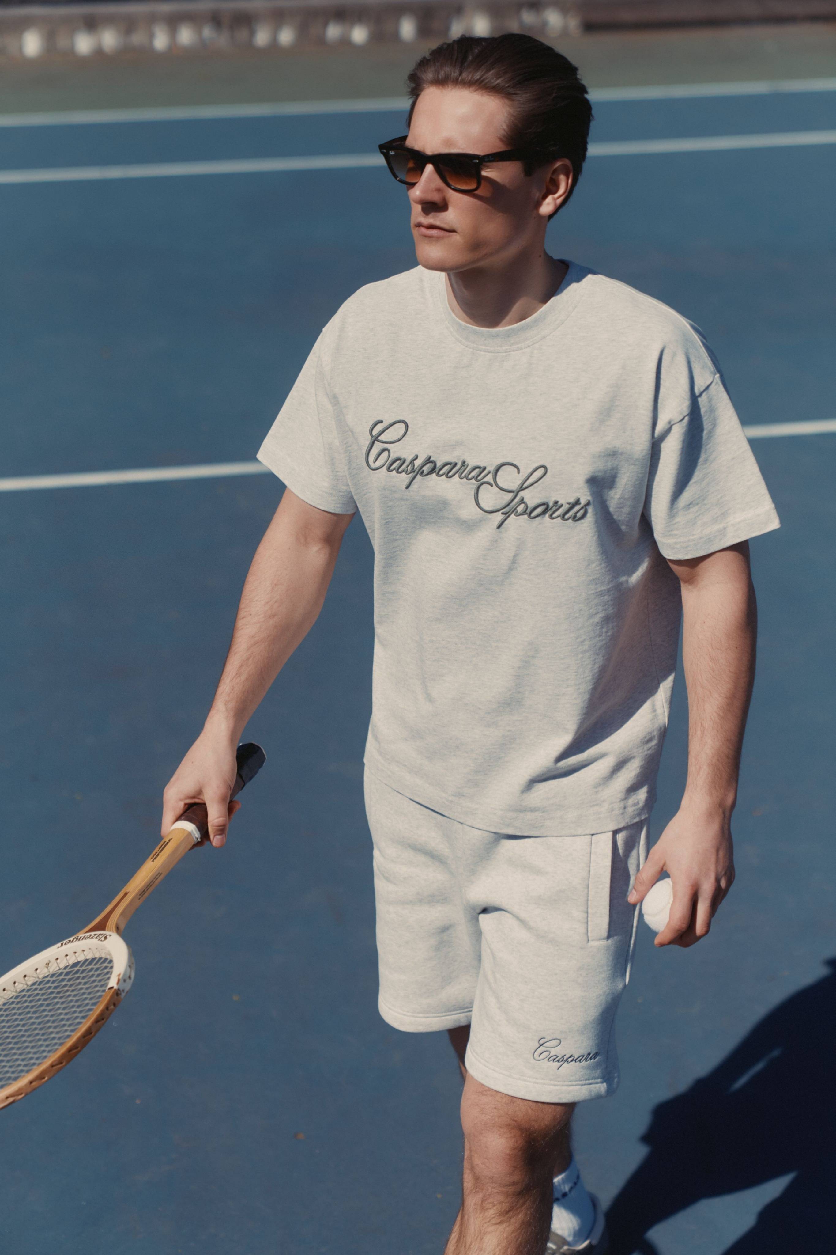 M. Racquet Club Cotton T-Shirt - Grey Melange